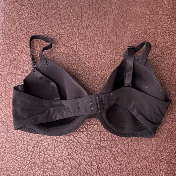 True & Co 38DD Black Full Coverage Lightly Padded Underwire T-Shirt Bra - Picture 6 of 12